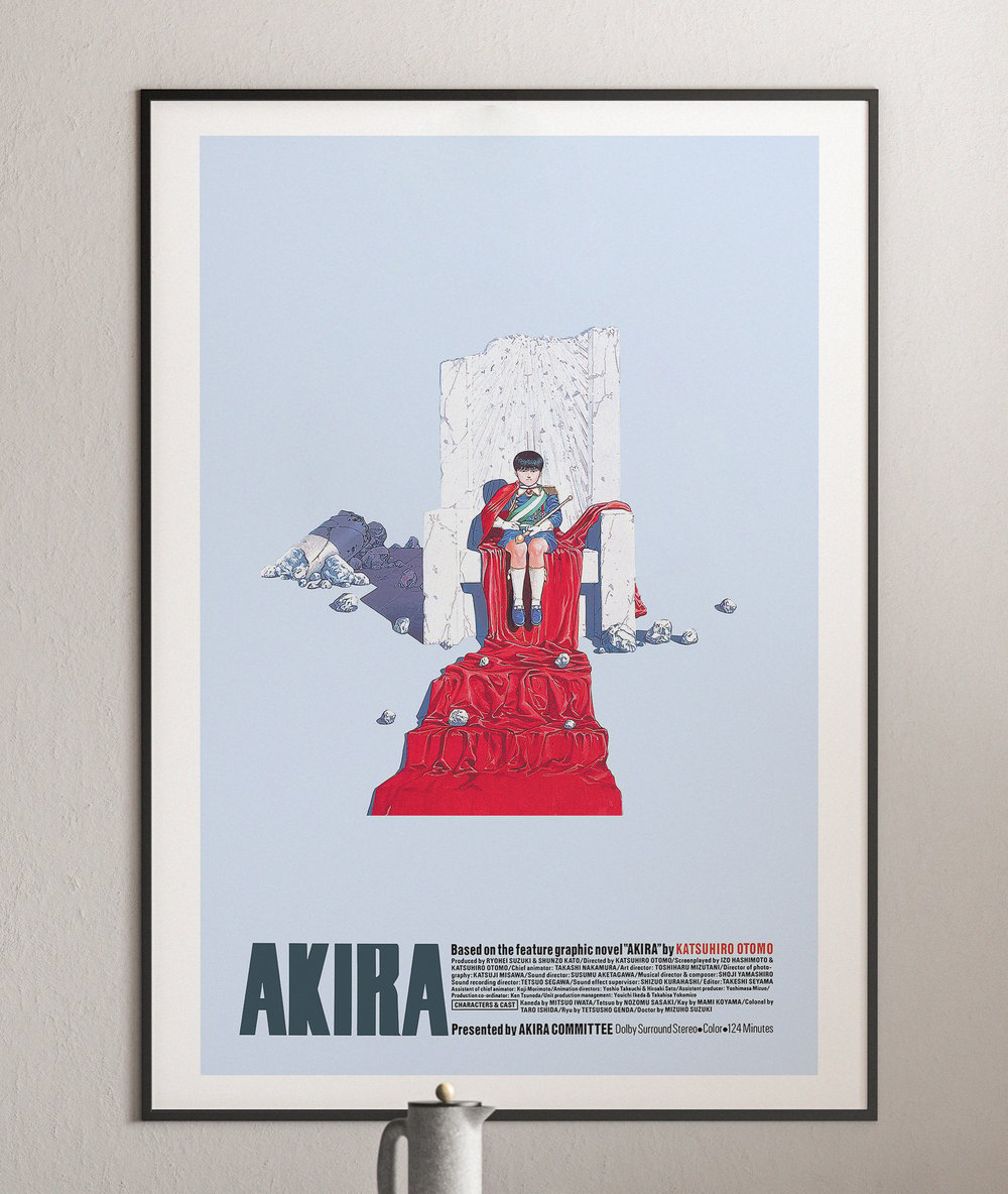 On the Throne - Akira Anime Poster, Cyberpunk Movie Poster