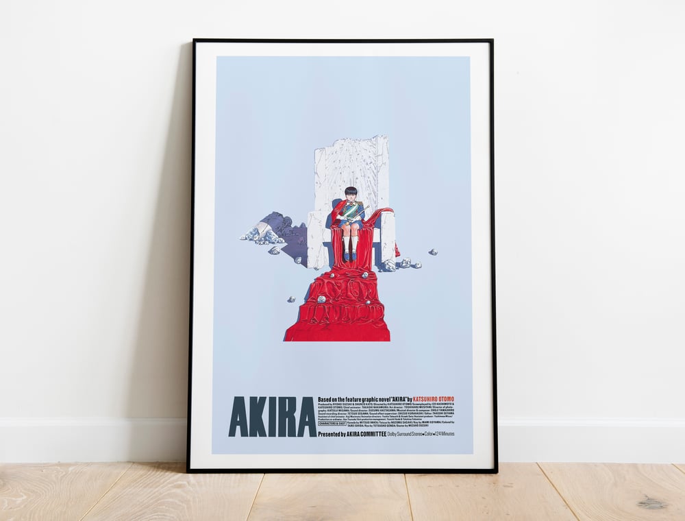 On the Throne - Akira Anime Poster, Cyberpunk Movie Poster