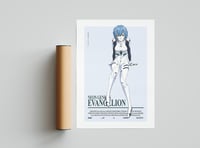 Image 2 of Rei Ayanami - Neon Genesis Evangelion, Cyberpunk Anime Poster