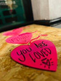 Image 2 of You are loved wooden hearts 