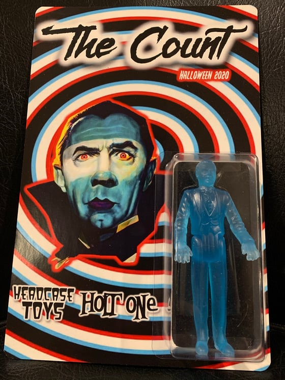Image of The Count from Headcase Toys and Holt ONE (8/13 Blue w/black cape)