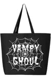Vampy Ghoul Webs Large Tote Bag