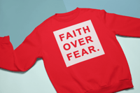 Faith Over Fear Sweatshirt - Red