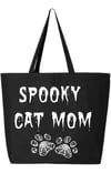 Spooky Cat Mom Large Tote Bag