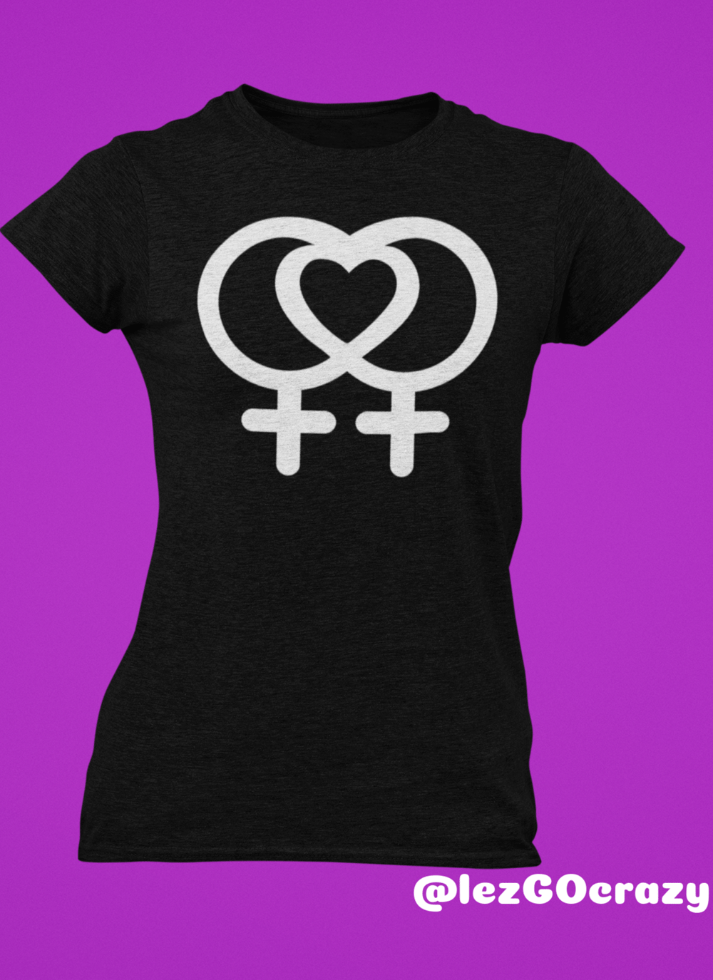 LESBIAN LOVE logo /  BLACK