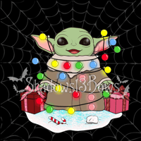 Baby Yoda Christmas Sticker