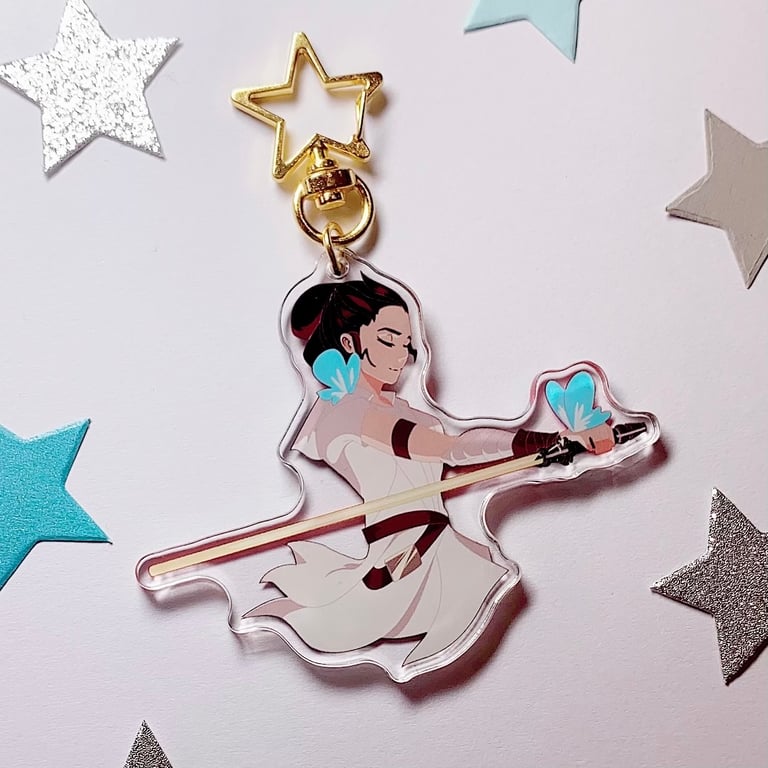 Butterfly Girl Keychain