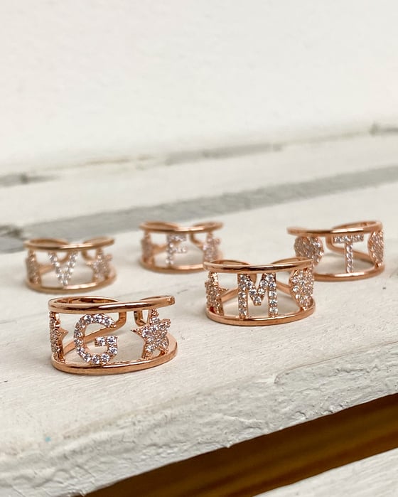 Image of ANELLO MONOGRAM ZIRCONI