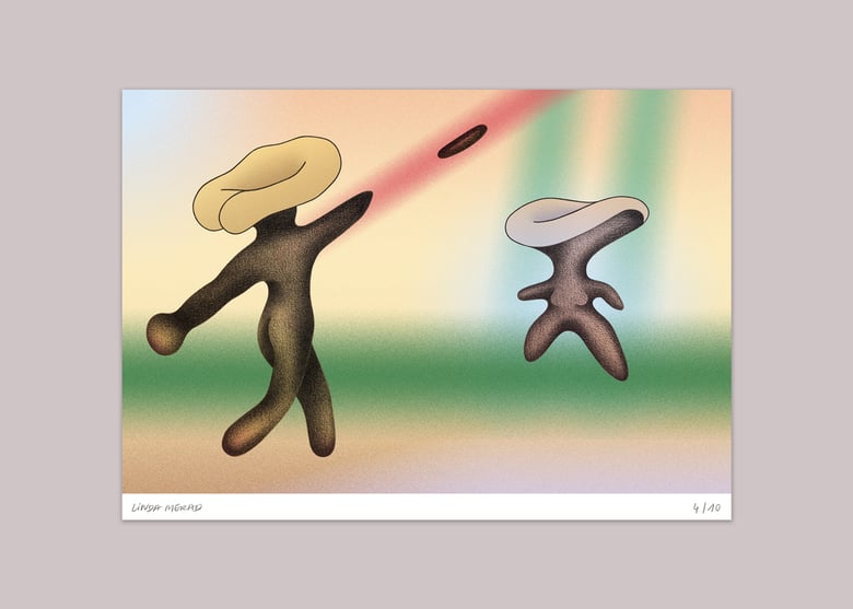 Image of FUNGI PLAYING FRISBEE