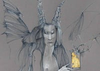 Image 2 of ANNE BACHELIER - 'ELFE' - ORIGINAL PEN & INK DRAWING