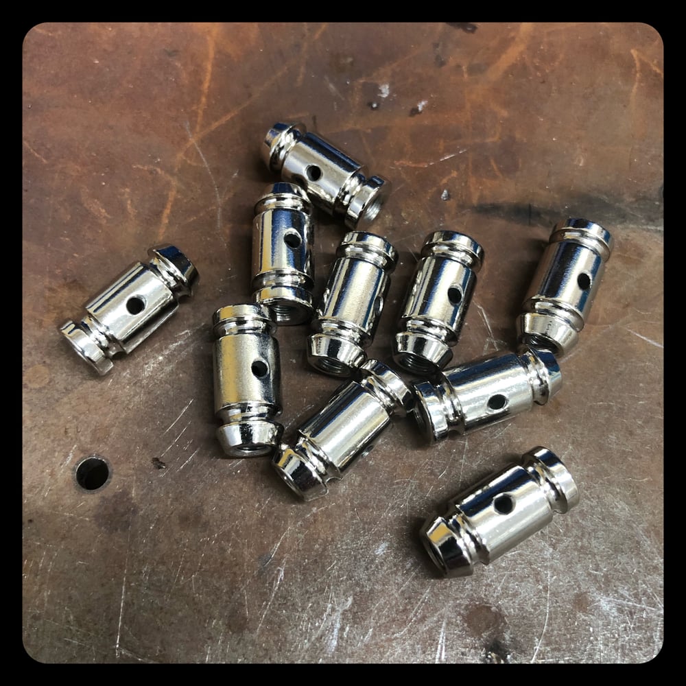 10 NICKLE PLATED BRASS BINDERS (FRONT OR BACK)