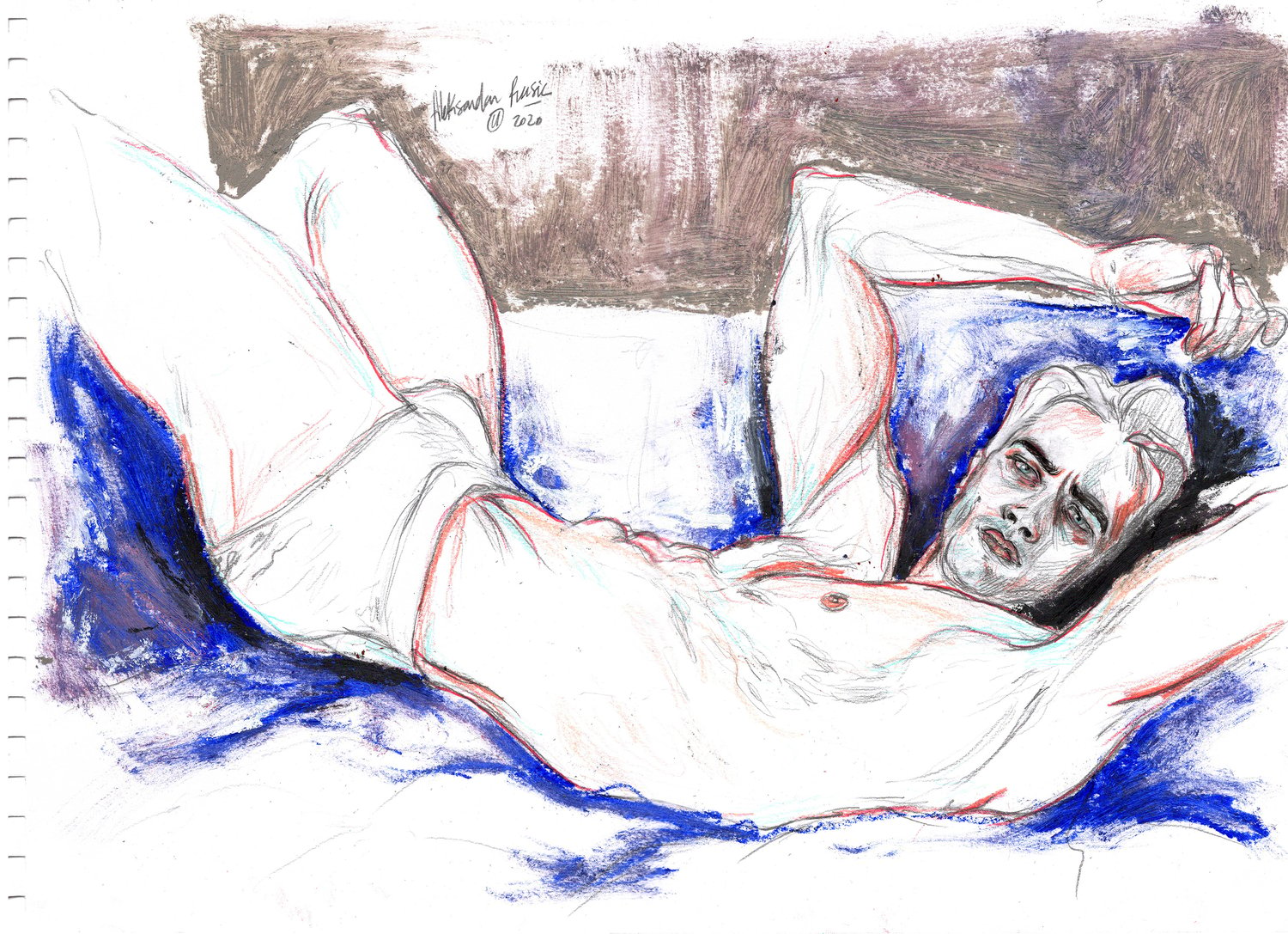 Aleksandar laying illustration
