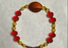 Bracelet with red and yellow 