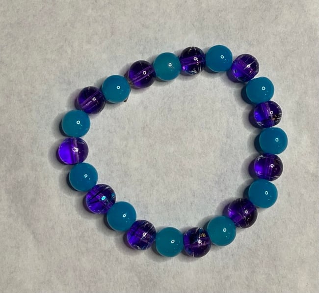 Blue and purple bracelet 