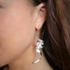 Twisting Ribbon Silver Earrings