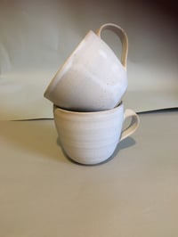 White stoneware mug 