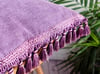 Purple Chenille with Braided Tassel Trim Decorative Pillow