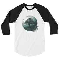 Image 2 of Unisex 3/4 Sleeve Raglan Tree Planet Shirt