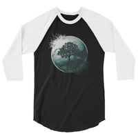 Image 1 of Unisex 3/4 Sleeve Raglan Tree Planet Shirt