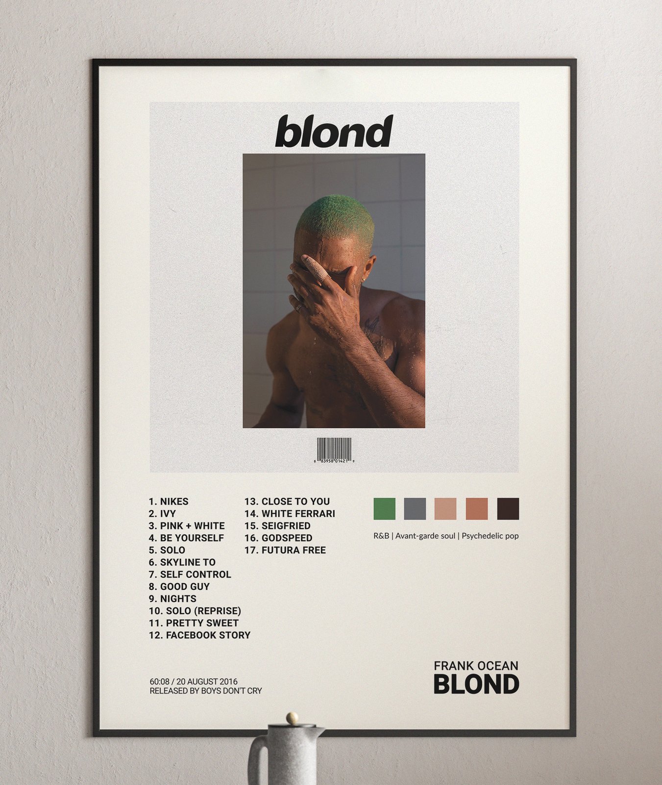 Details about   Y265 Art Wall Poster FRANK OCEAN Music Blonded Album 