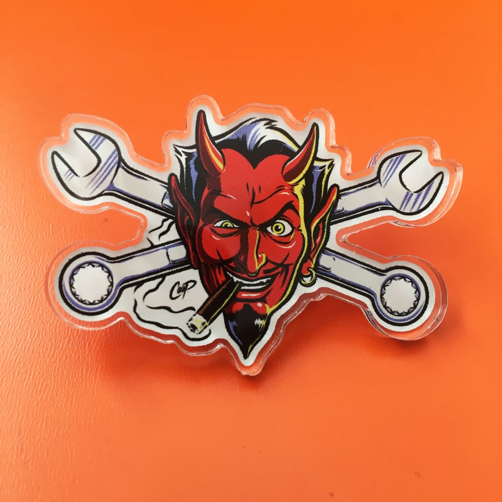 Image of WRENCH DEVIL Acrylic Pin