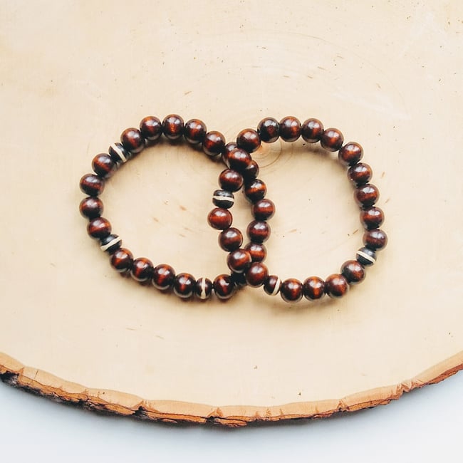 Balance | Wood + Bone Bracelet