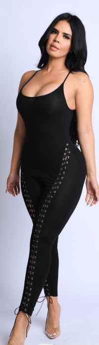 Laced up jumpsuit 