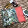 Green & Coral Bird pouch