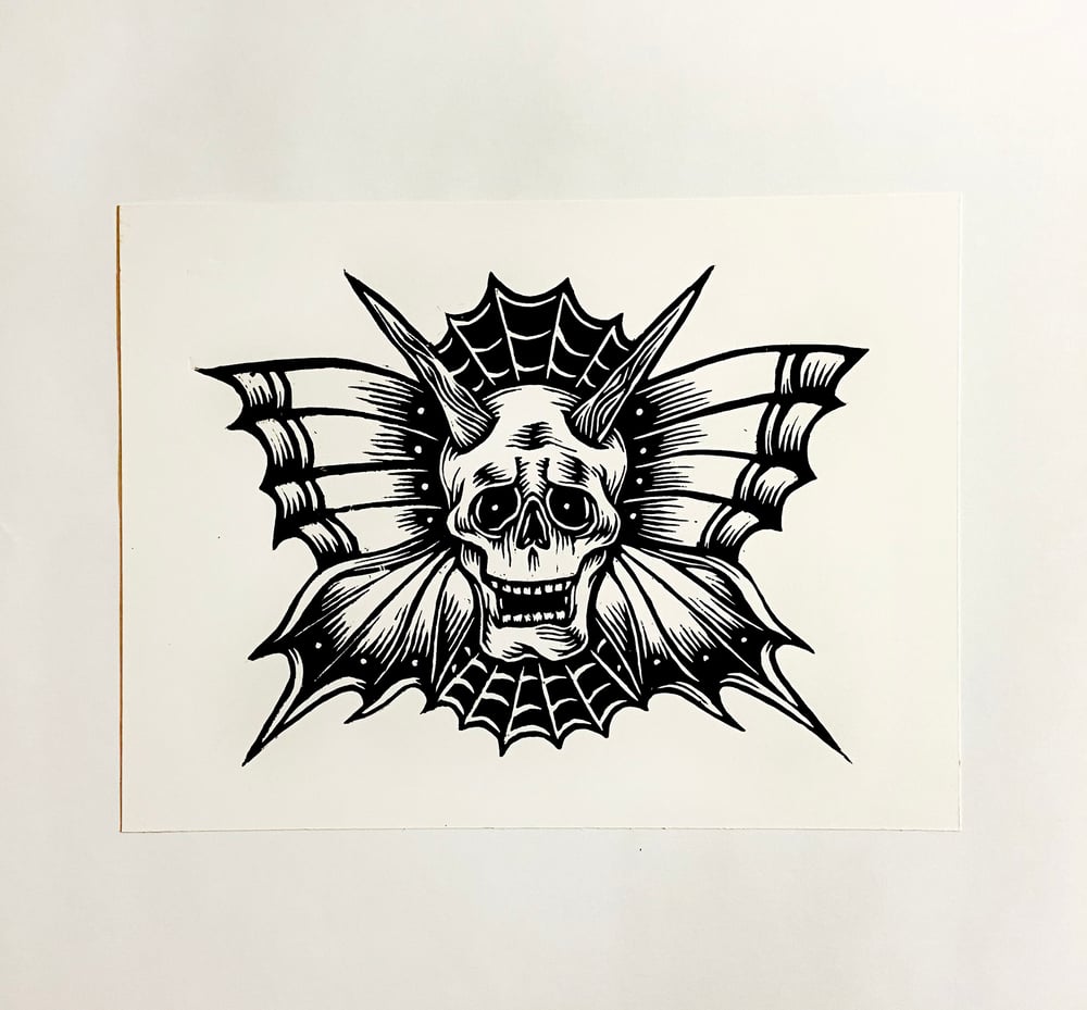 Image of Skull & Butterfly Print