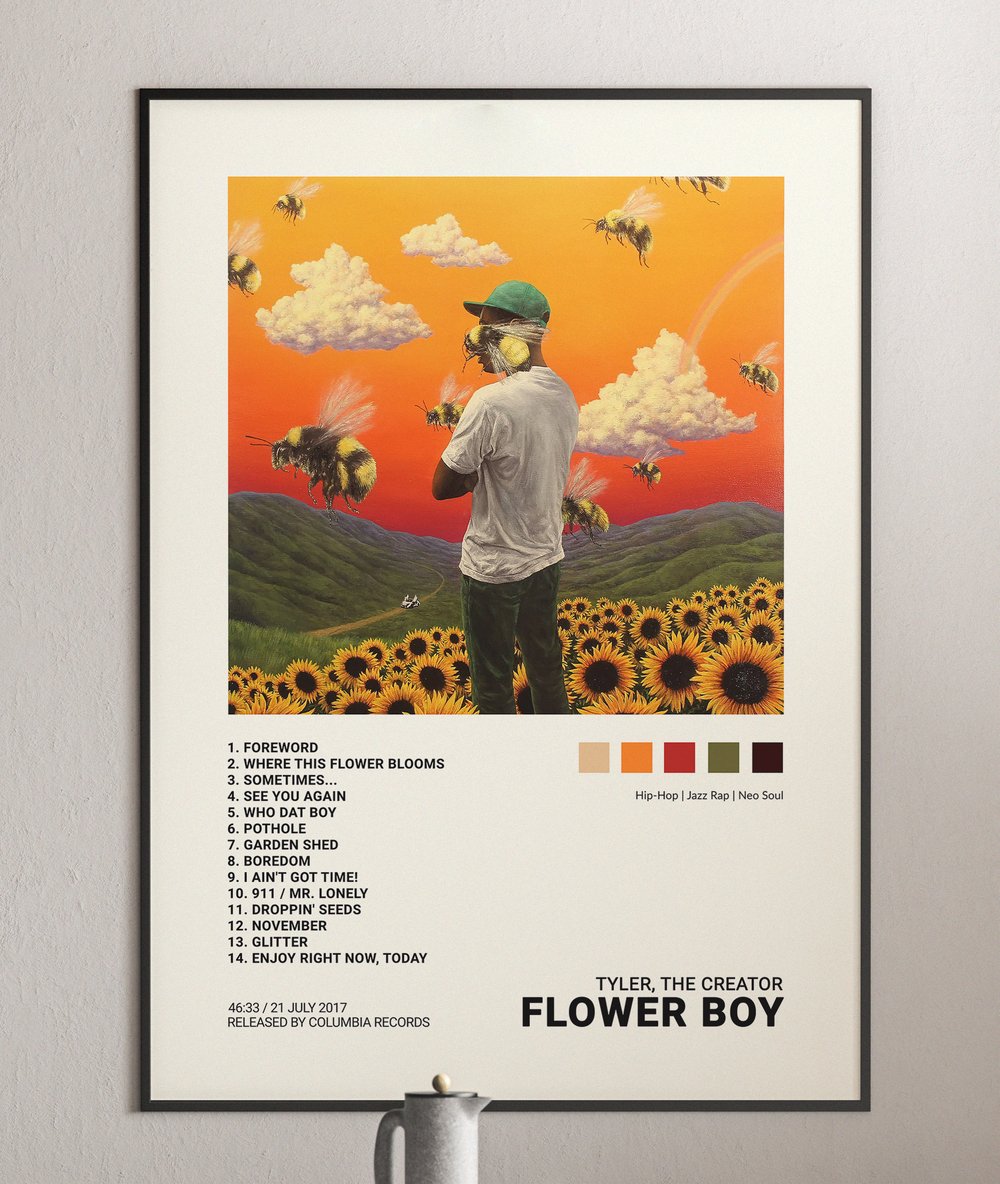 Tarief Pak om te zetten zuur Tyler, The Creator - Flower Boy, Album Cover Poster Print | Architeg Prints