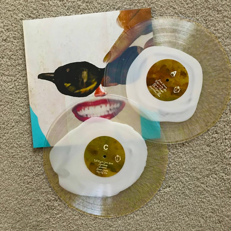 Image of Black Moth Super Rainbow "Panic Blooms" Clear & Cream 2xLP