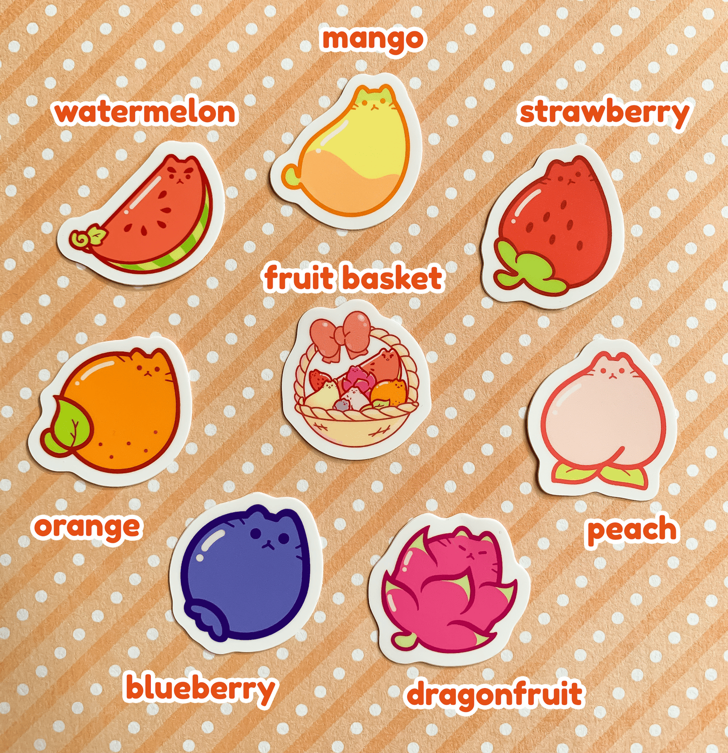 Fruit Cat Stickers 