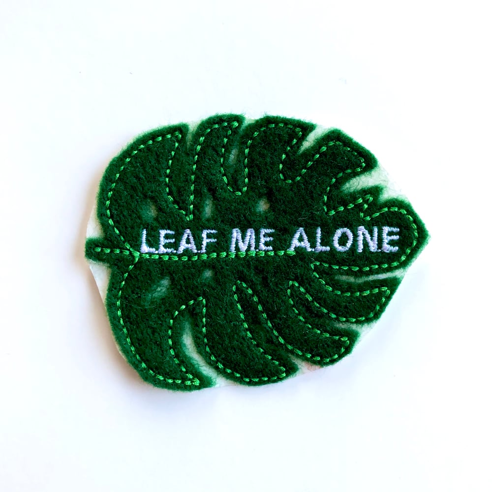 Image of LEAF ME ALONE IRON-ON PATCH