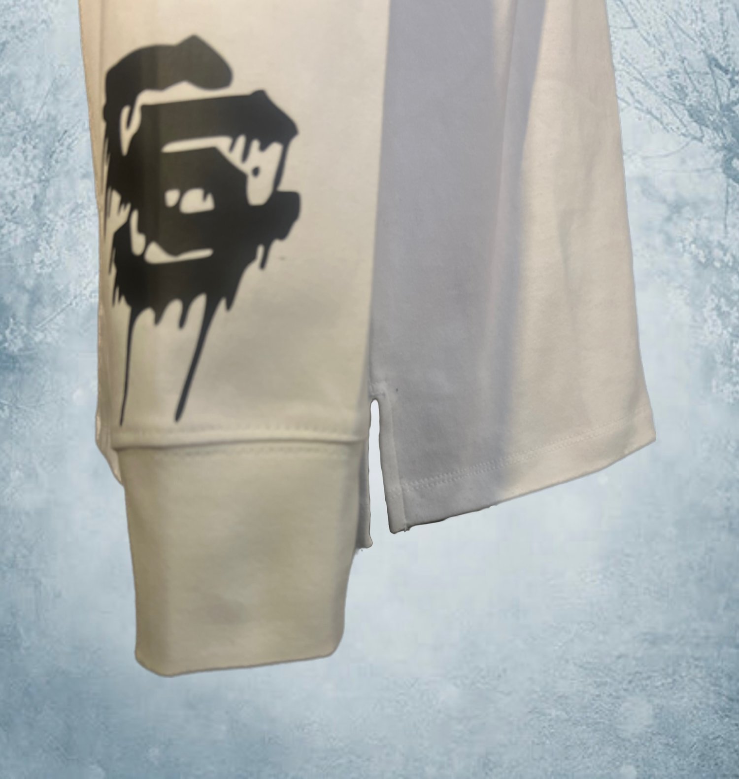 Image of DrippyCoolDude Long Sleeve Tee (White/Black)