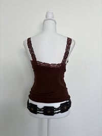 Image 3 of 00s Brown stretchy tank top // M 