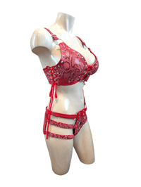 Image 3 of Red snakeskin 2 piece set 