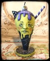 Folk art creation Ice Scream cone Witch Eye-Nez Halloween