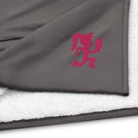 Image 2 of Hatchet Girl Embroidered sherpa blanket