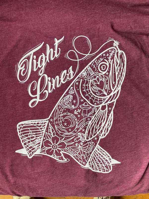 Image of Tattooed Trout- Burgundy Heather