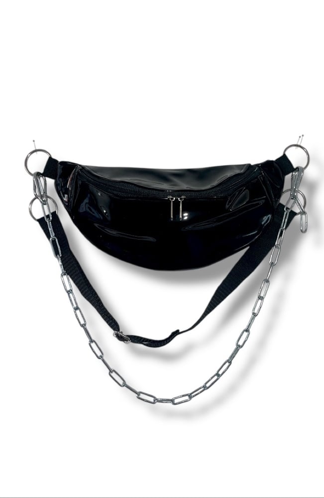 Image of Black PVC Fannypack