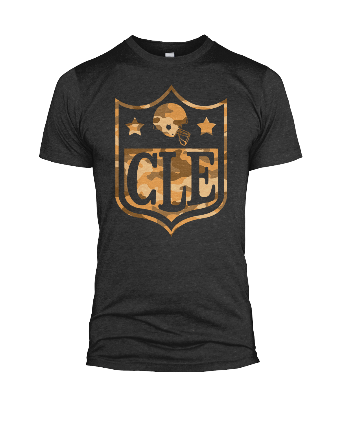 Image of CLE NFL Camo Black Shirt