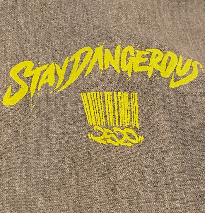 Image of 2520 X CHAMPION "STAY DANGEROUS" HOODIE - OXFORD GRAY