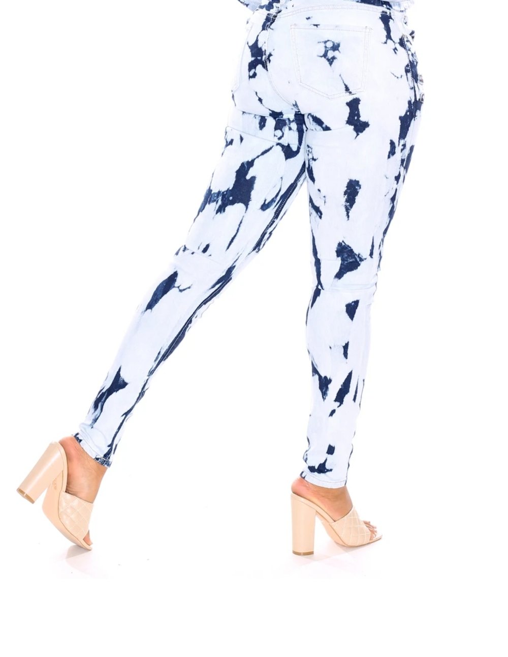 Washed Zipper Detail Jeans