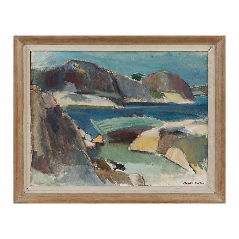 Image of Swedish Seascape Oil Painting,  Bertil Brolin 