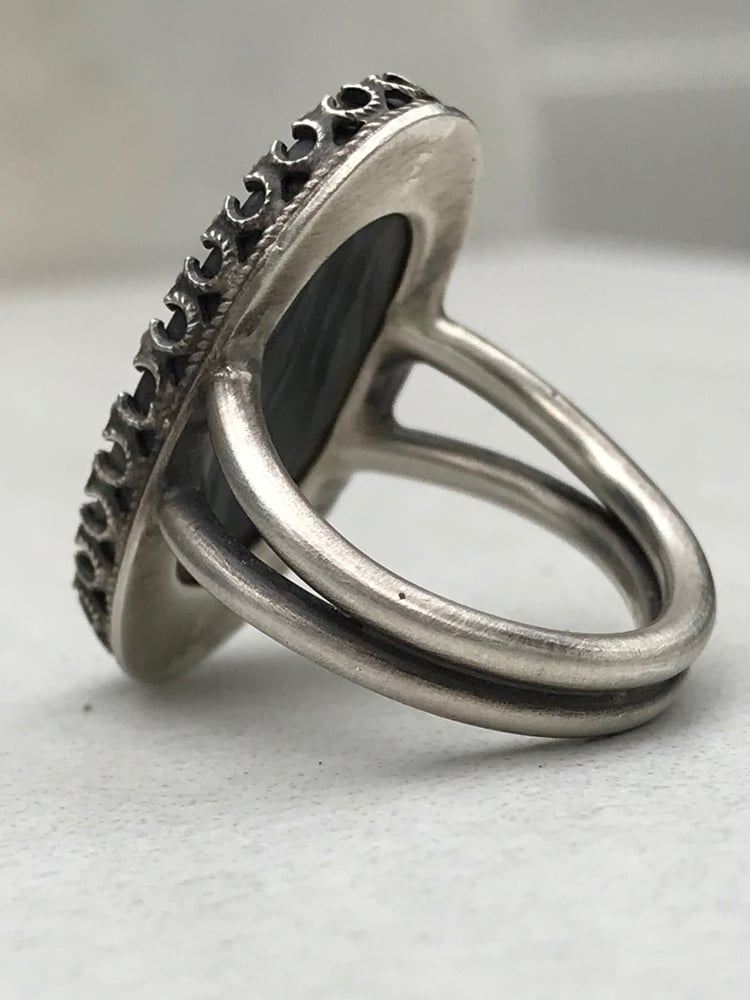 Image of Marbled Picture Jasper Ring