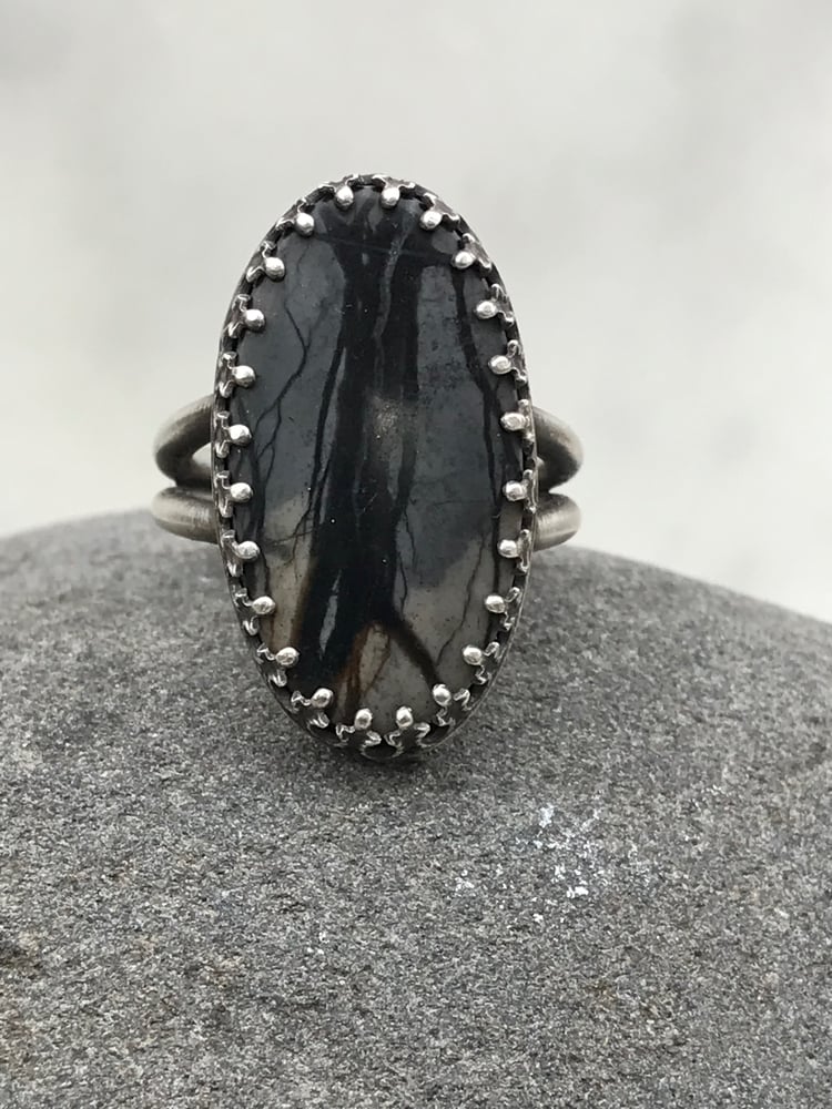 Image of Marbled Picture Jasper Ring