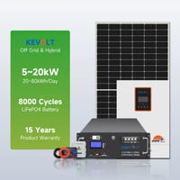 Image 1 of KEVOLT Off Grid Solar Power System 5KW 10KW Solar Panels With Battery And Inverter Complete Kit 