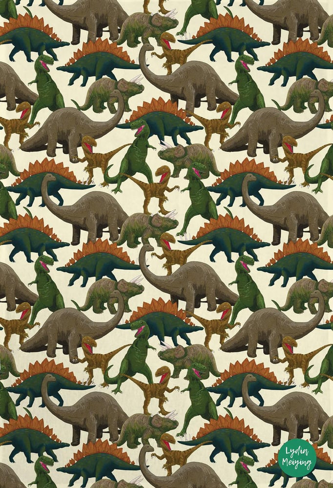 Image of Dinosaur Tea Towel