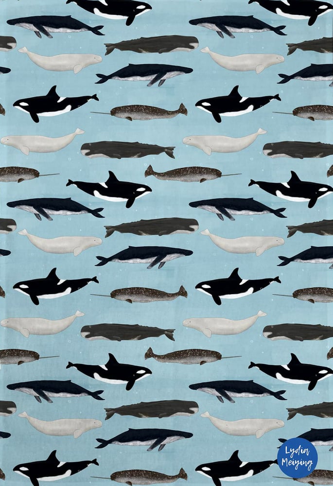 Image of Whale Tea Towel