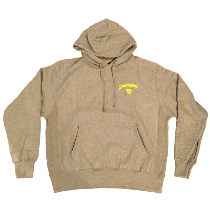Image of 2520 X CHAMPION "STAY DANGEROUS" HOODIE - OXFORD GRAY